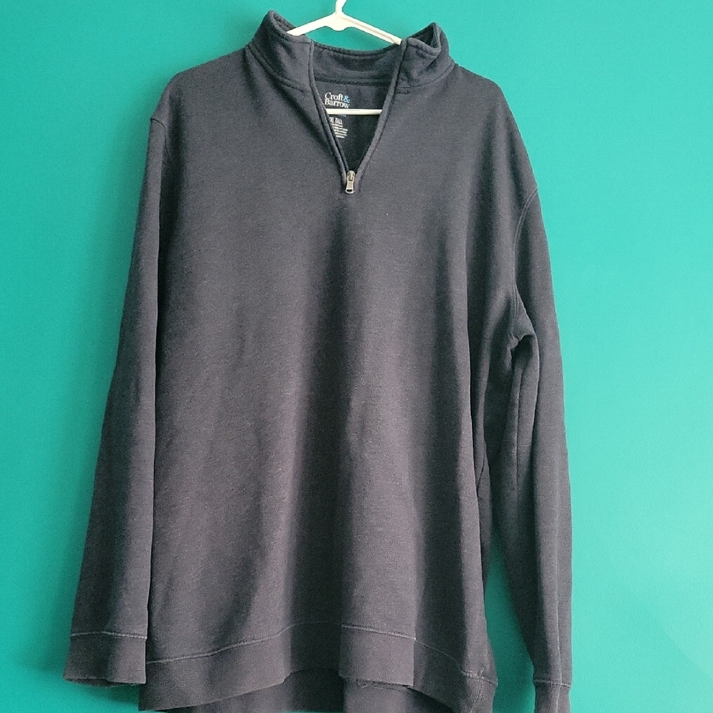 Croft & Barrow Men's Dark Grey Zip-Up Sweater